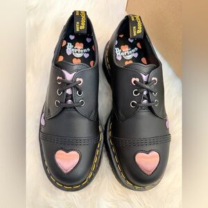 Dr. Martens 1461 Quad Heart Platform Shoes Black US Women’s 9 NWT